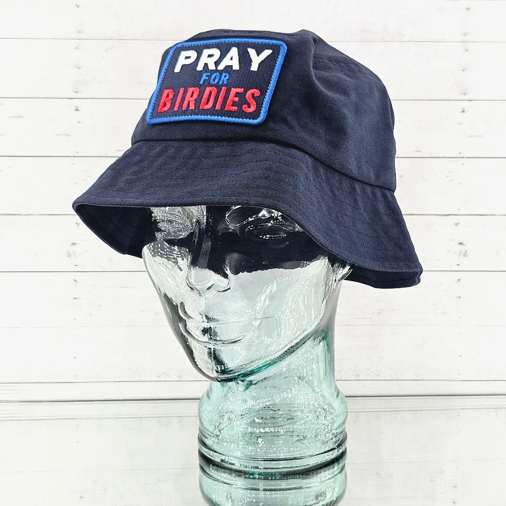 G/FORE Hat Bucket Hat Twilight Blue Pray For Birdies 100% Cotton Golf Hat Gift